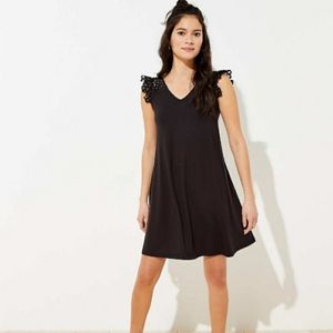 Loft lace black swing dress - Medium- NWT